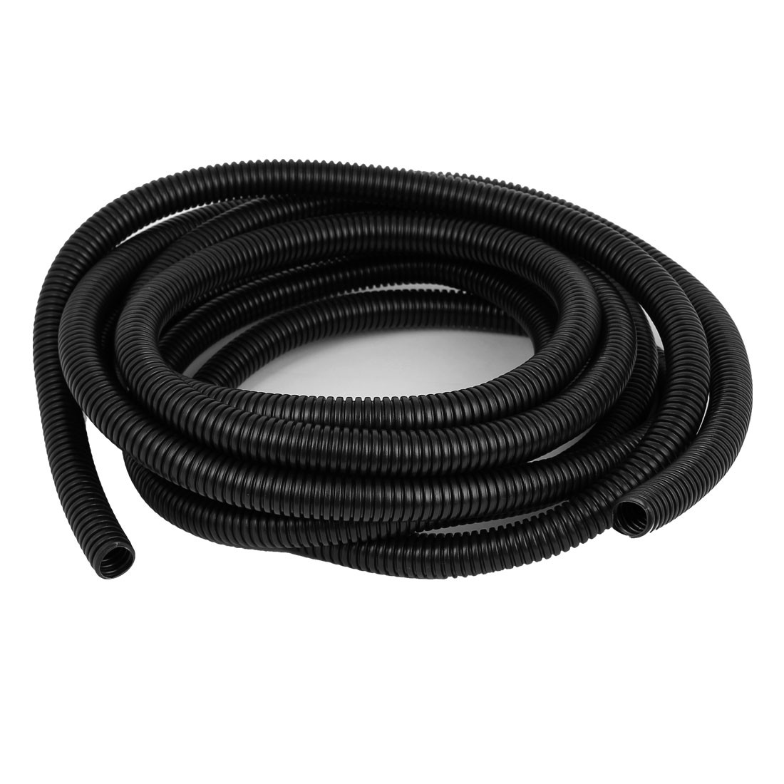 6 M 15×20 mm PVC Flexible Corrugated Conduit Tube for Garden,Office Black