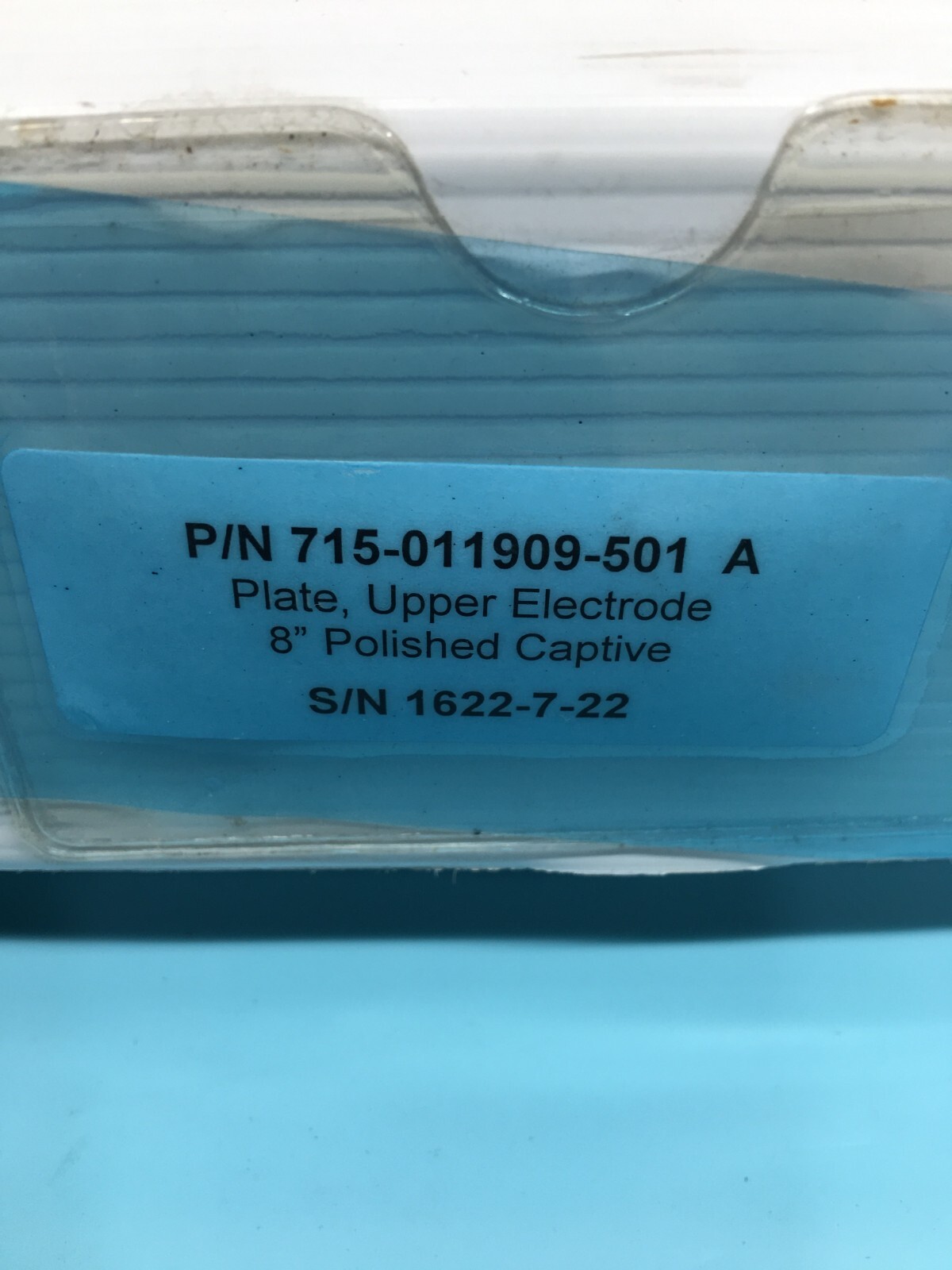 LAM 715-011909-501 PLATE, UPPER ELCTDRODE 8″ POLISHED CAPTIVE, 123499