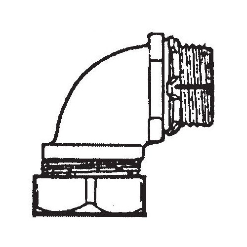 SEPCO SLT39T, 1-1/2″ Hub, Iron, Insulated, 90D, Liquid Tight Connector, 1pc