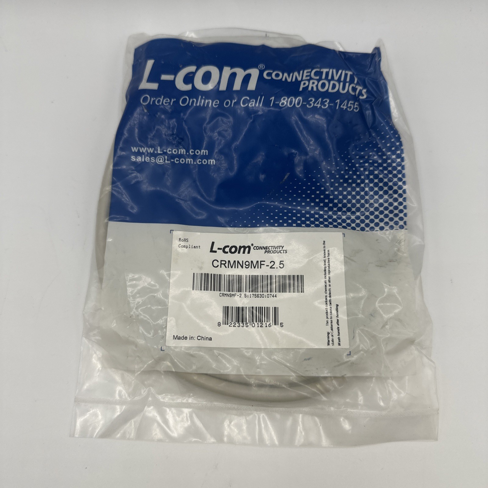L-Com CRMN9MF-2.5 Cable
