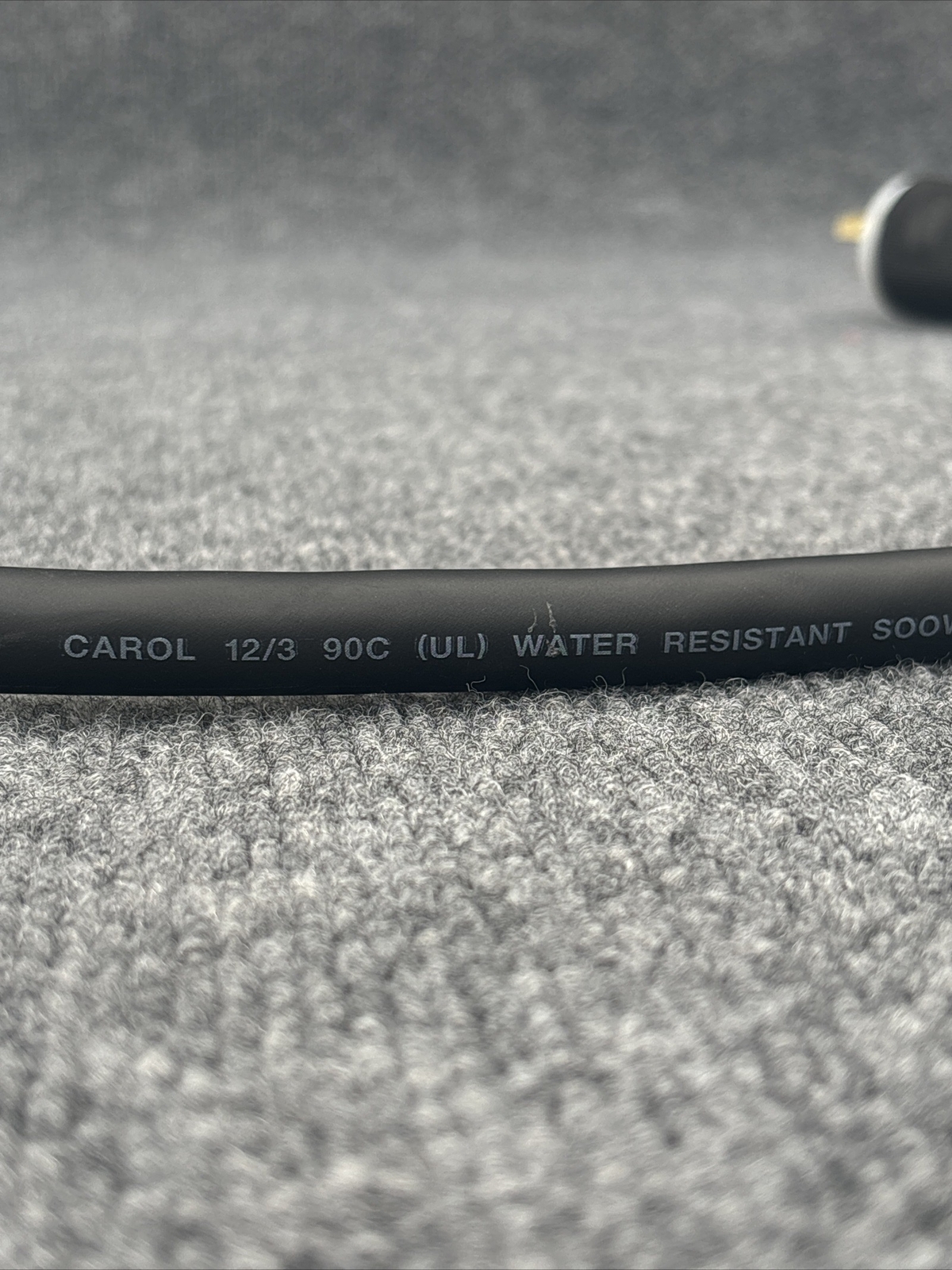 30″ Cord Set CAROL 12/3 90C SOOW cord with Hubbell HBL5369C & HBL2311 New