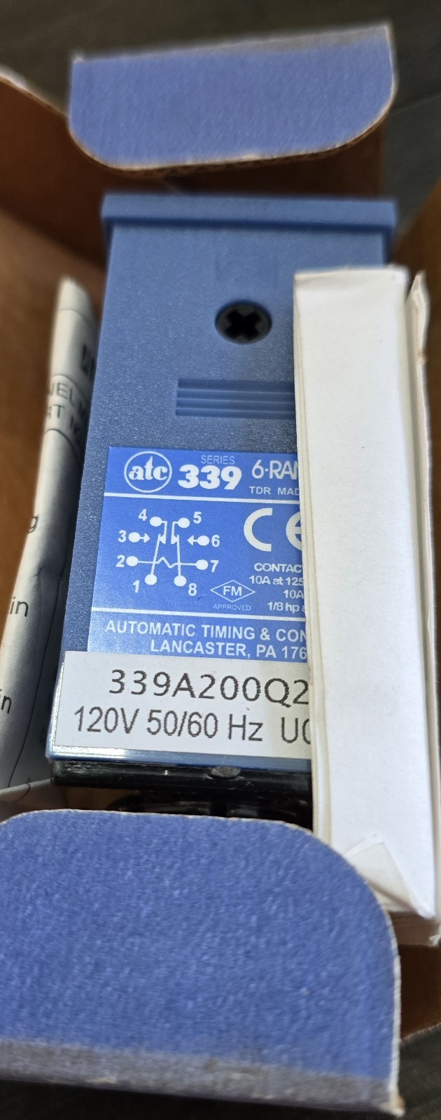 ATC 339A200Q2X Multi-Range Time Delay Relay – New