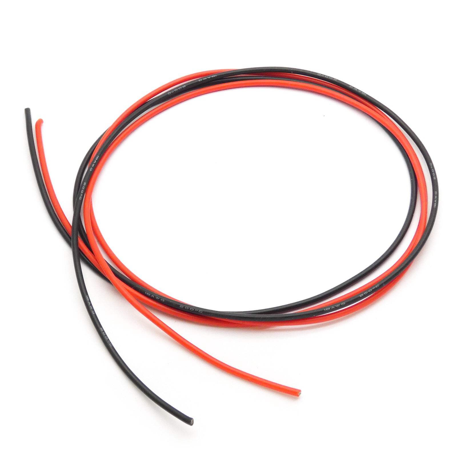 6ft 18AWG Silicone Wire 200C Flexible Copper Cable High Strand Count