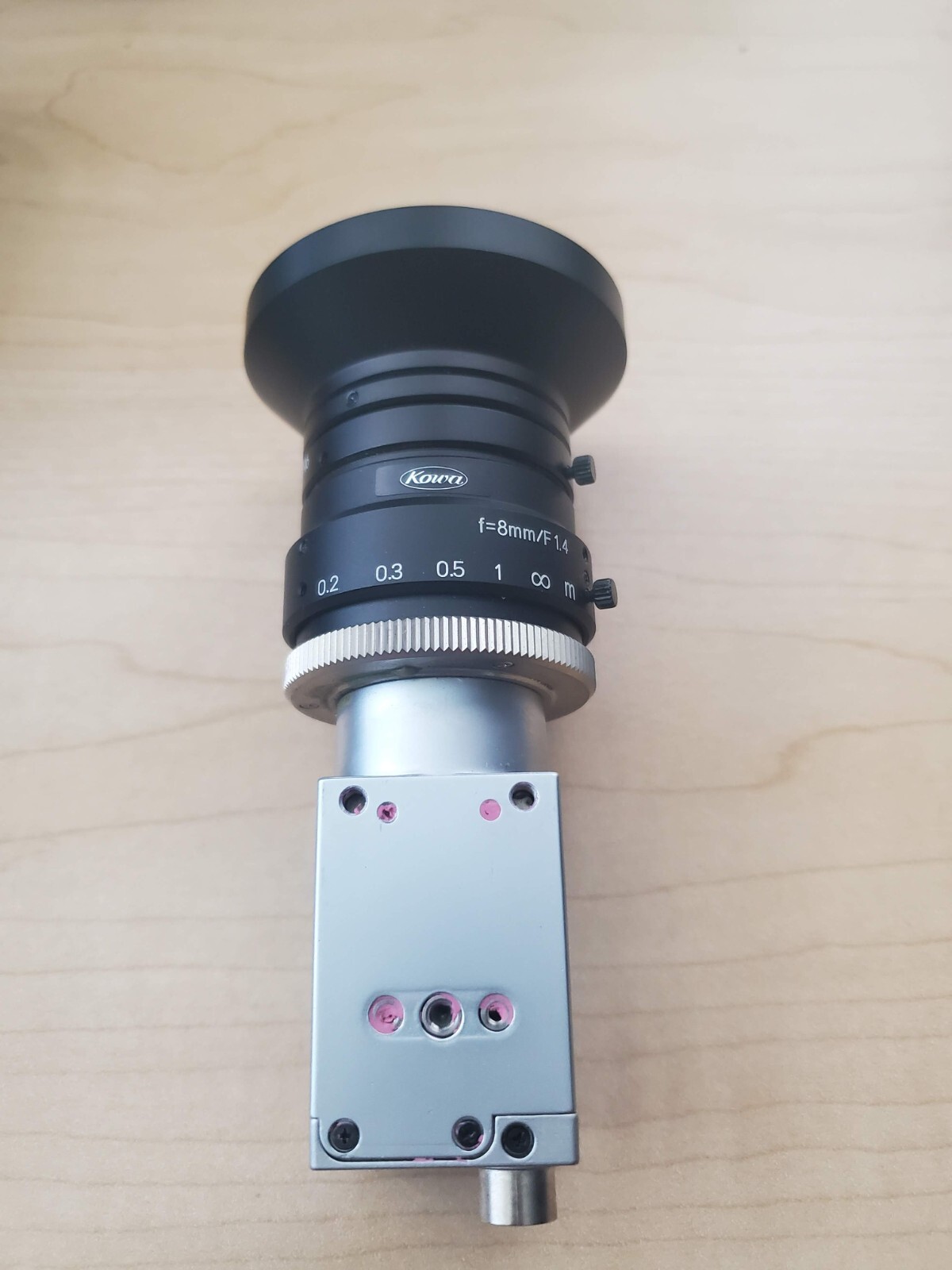 BASLER acA2500-20GC industrial camera with Kowa LM8HC F1.4 f8mm 1″ Lens