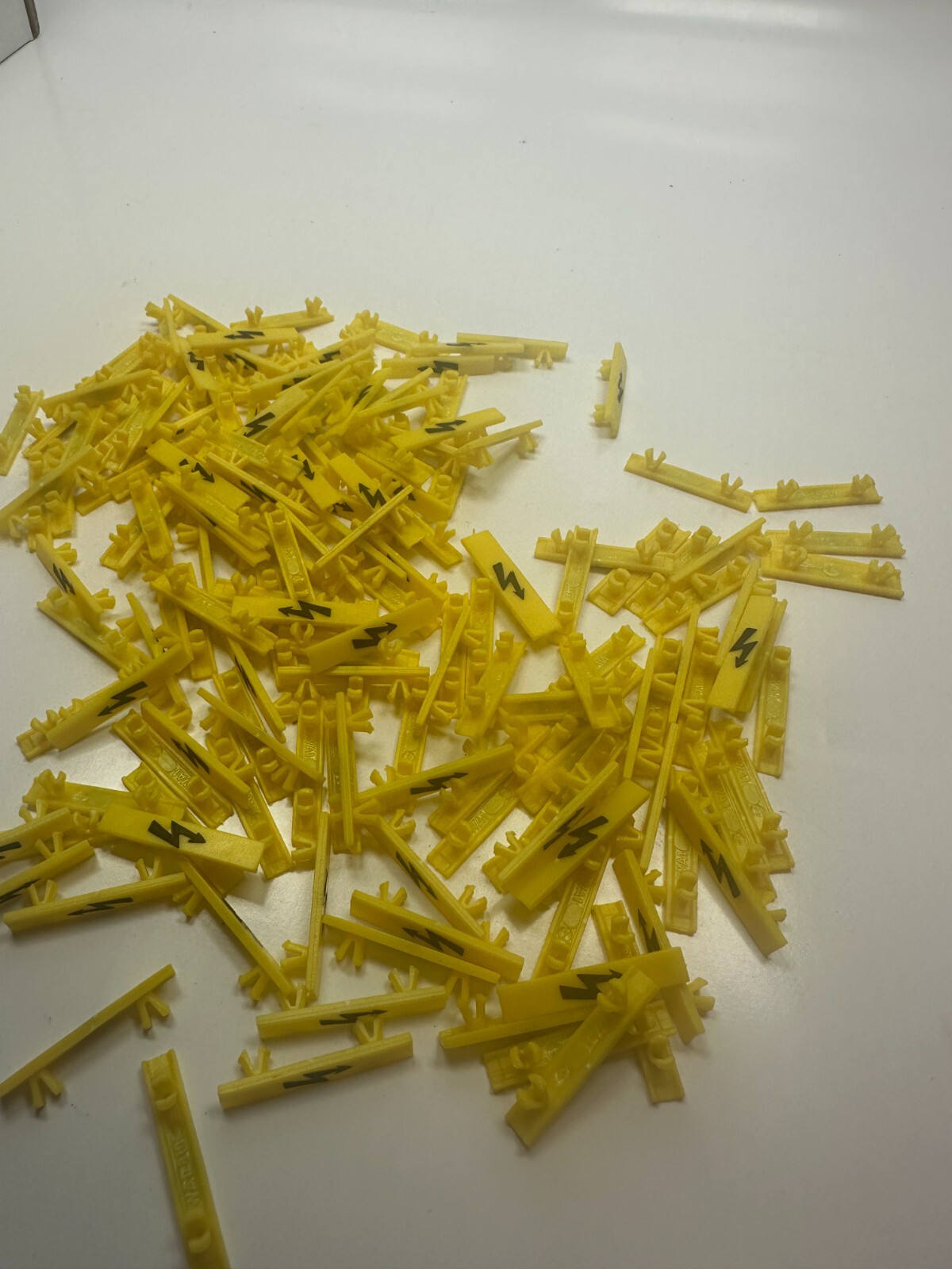 Siemens 8WA1-811 Screw Terminal Covers w Lightning Symbol Yellow 5mm (Lot of 50)