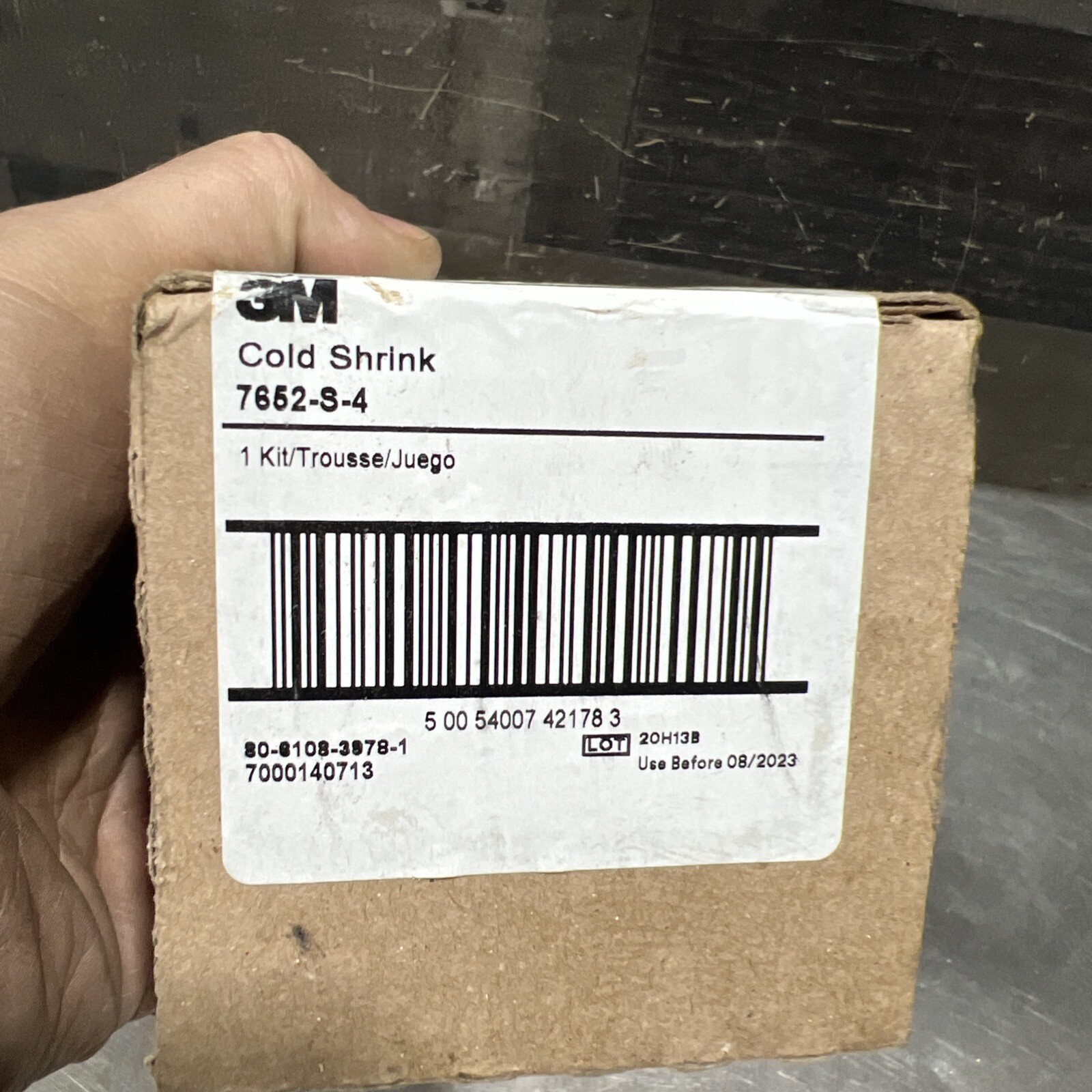 3M 7652-S-4 Cold Shrink QT-III Termination Kit. Nos Surplus. Used By Dates Vary