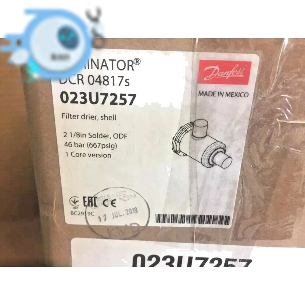 1PC- Danfoss 023U7257 Filter drier, shell, DCR, 2 1/8 in 023 U 7257- NEW~