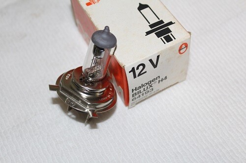 One New Old Stock OSRAM Halogen Bilux H4 Headlight Bulb 64193 12v 55w