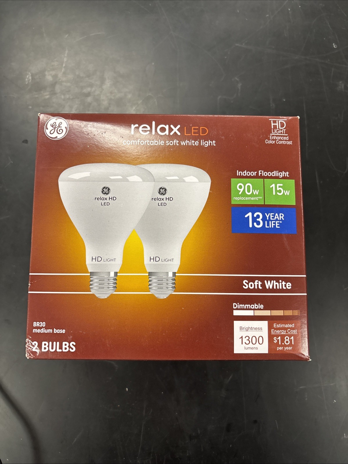 GE Relax LED HD Light 2 Bulbs 90w (soft white)