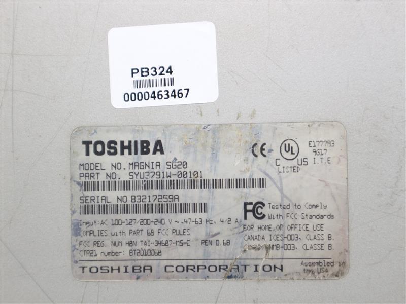 Toshiba MAGNIA SG20 PN:SYU3791W-00101 Web Server 30 Days Warranty