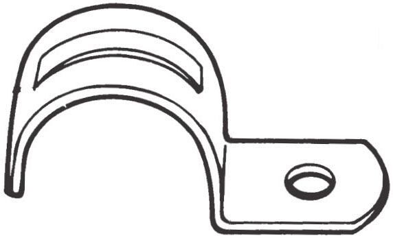 Steel City TS-104, 1-1/4″, Zinc Plated Steel, 1-Hole, Snap-On, EMT Strap, 1 pc