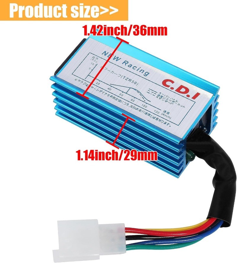 Racing 5 Pins AC CDI Box for 50cc – 70cc 90cc 110cc 125cc 150cc S Size: 5 pins