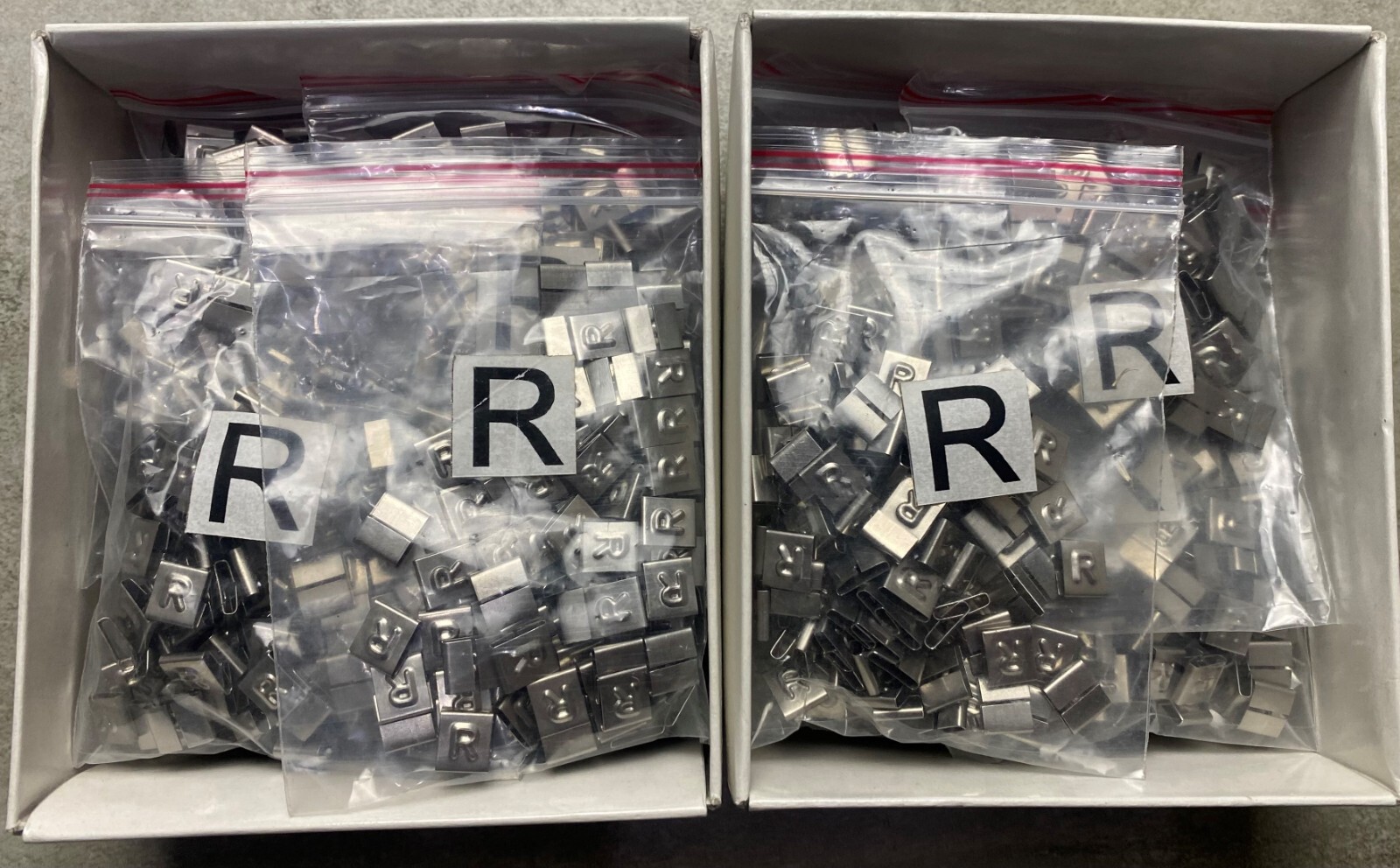 HAYATA ID-R, Stainless Steel Cable Marker 316SS, Symbol “R” , 100 Pc’s Pkt