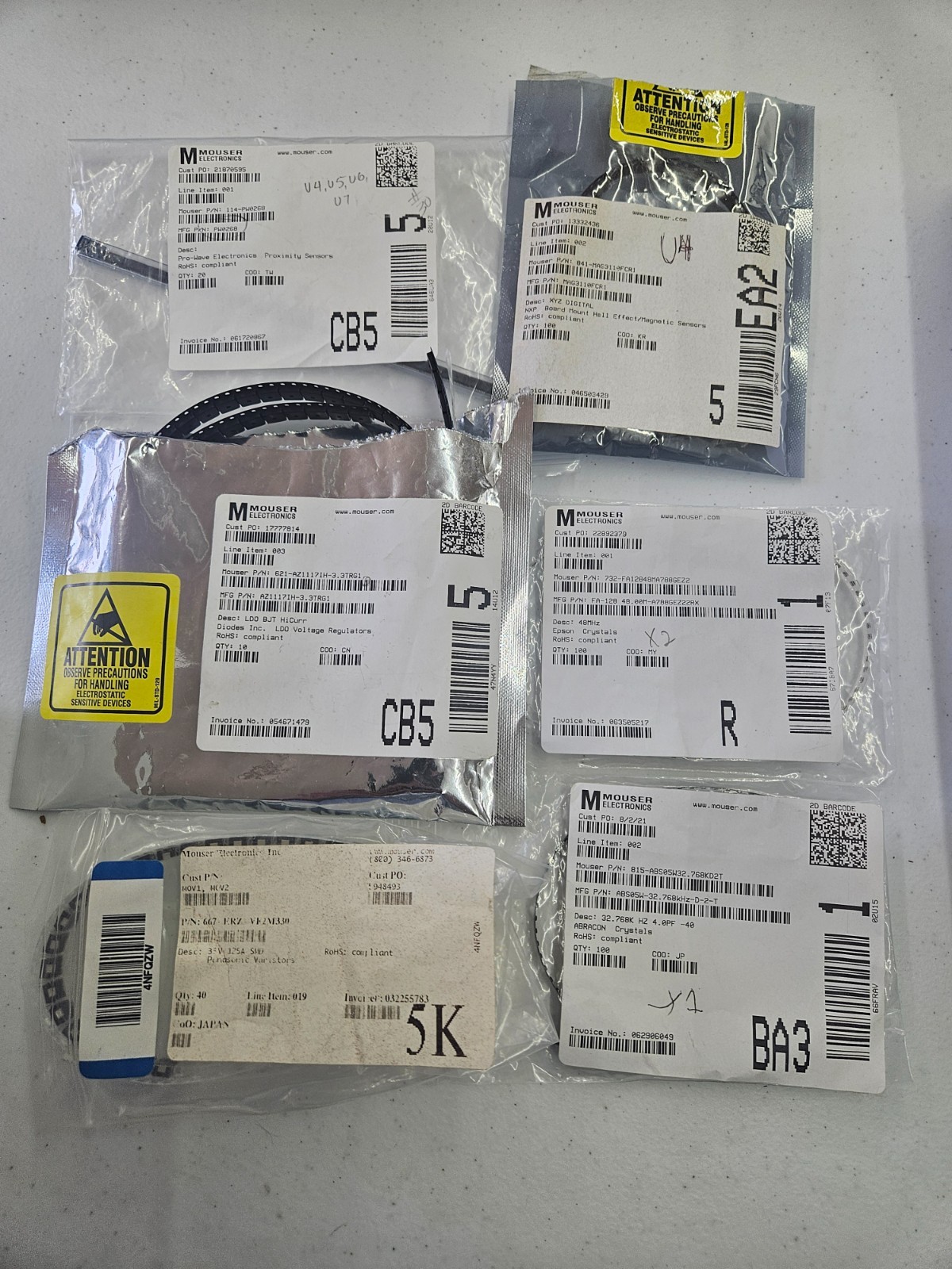 Large Mixed Electronic Components Surplus Lot – New Old Stock