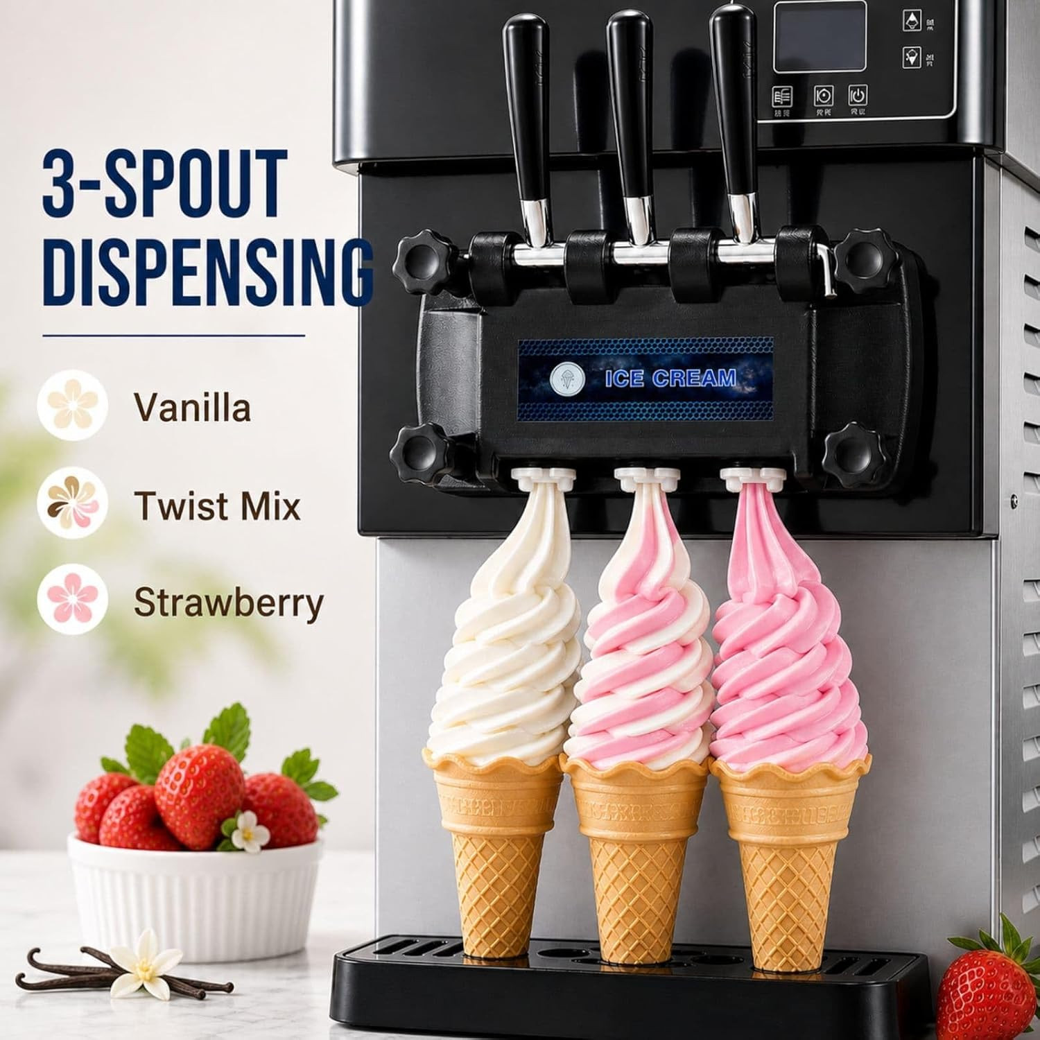 Discharge Faceplate Compatible with VEVOR YKF-826 Ice Cream Machine – Complete D