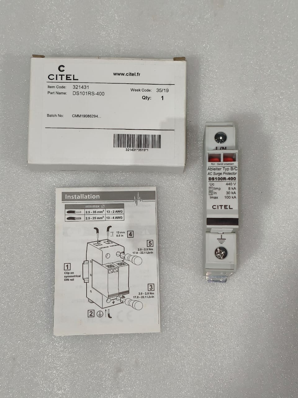 NEW CITEL DS100R-400 440V THREE PHASE PROTECTOR SURGE PACK OF 8 PCS FREE