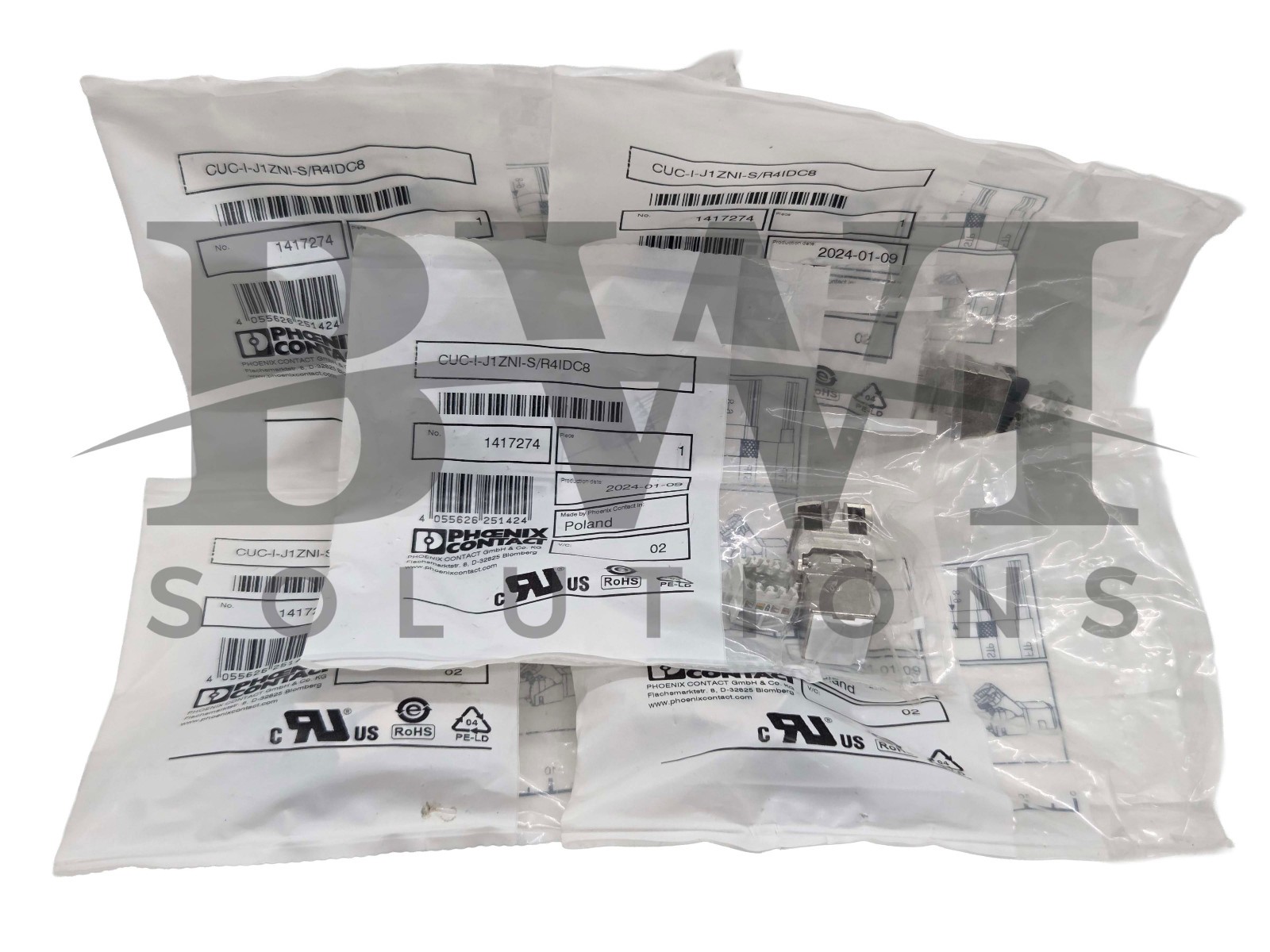 SEALED Phoenix Contact CUC-I-J1ZNI-S/R4IDC8 RJ45 Jack Insert 1417274 Lot of 5