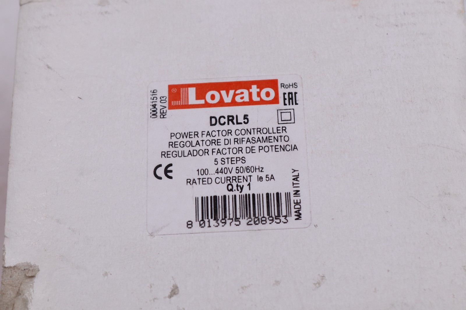Lovato DCRL5 Power Factor Correction Control Relay MADE IN ITALY