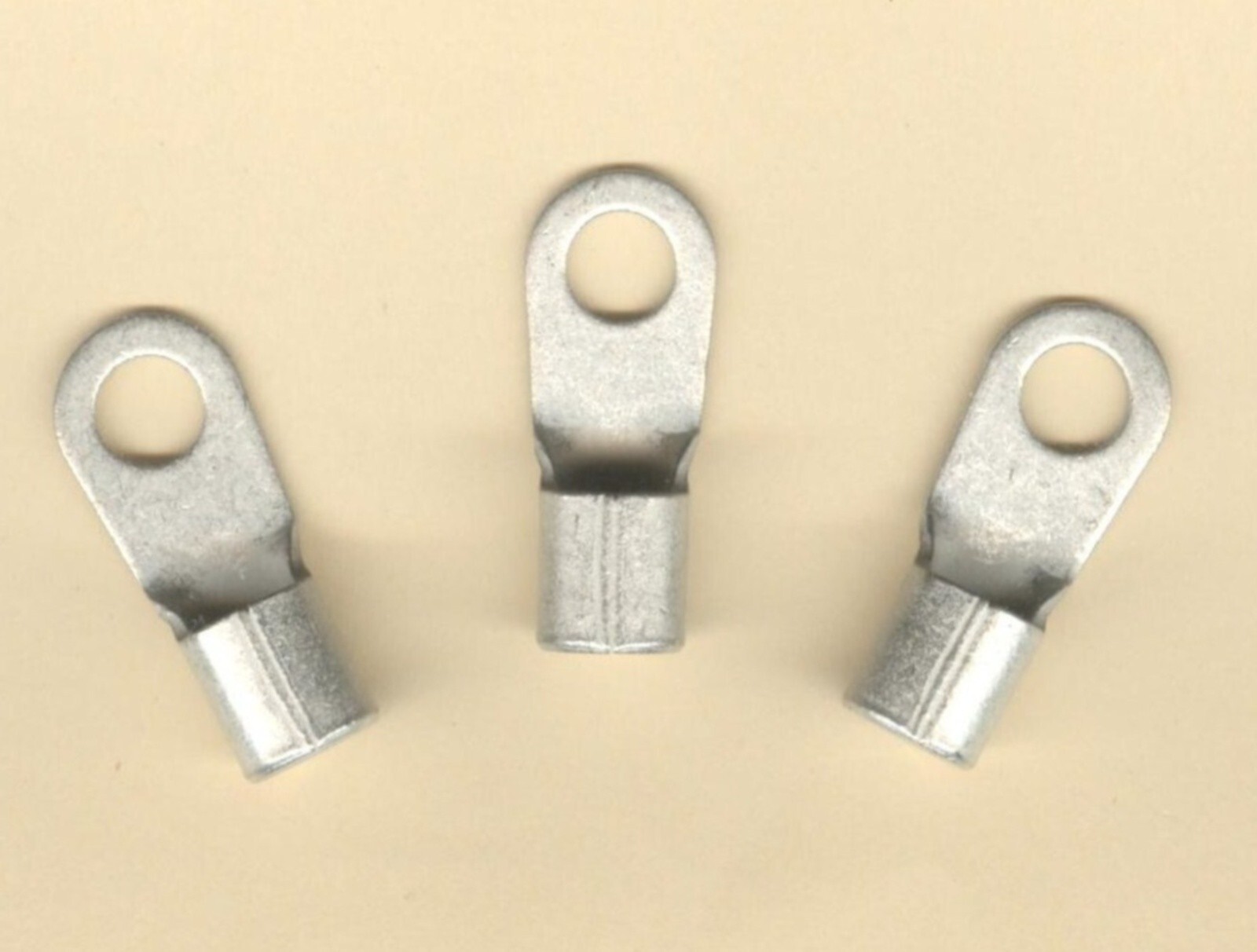 20 Bare Ring Lug Brazed Barrel Terminal Connectors #6 Wire Gauge AWG 1/4″ Stud
