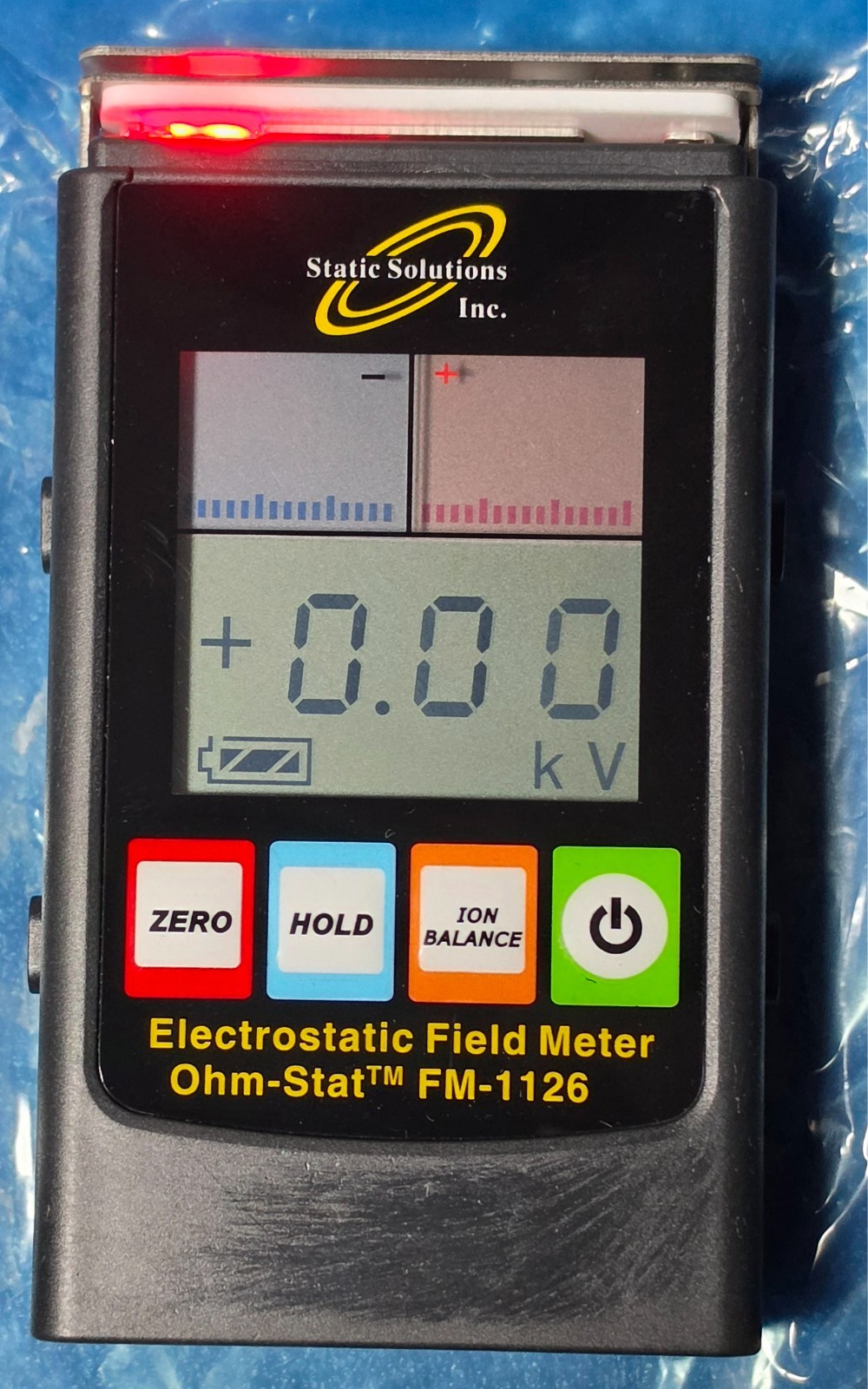STATIC SOLUTIONS FM-1126 Ohm-Stat Electrostatic Field Meter