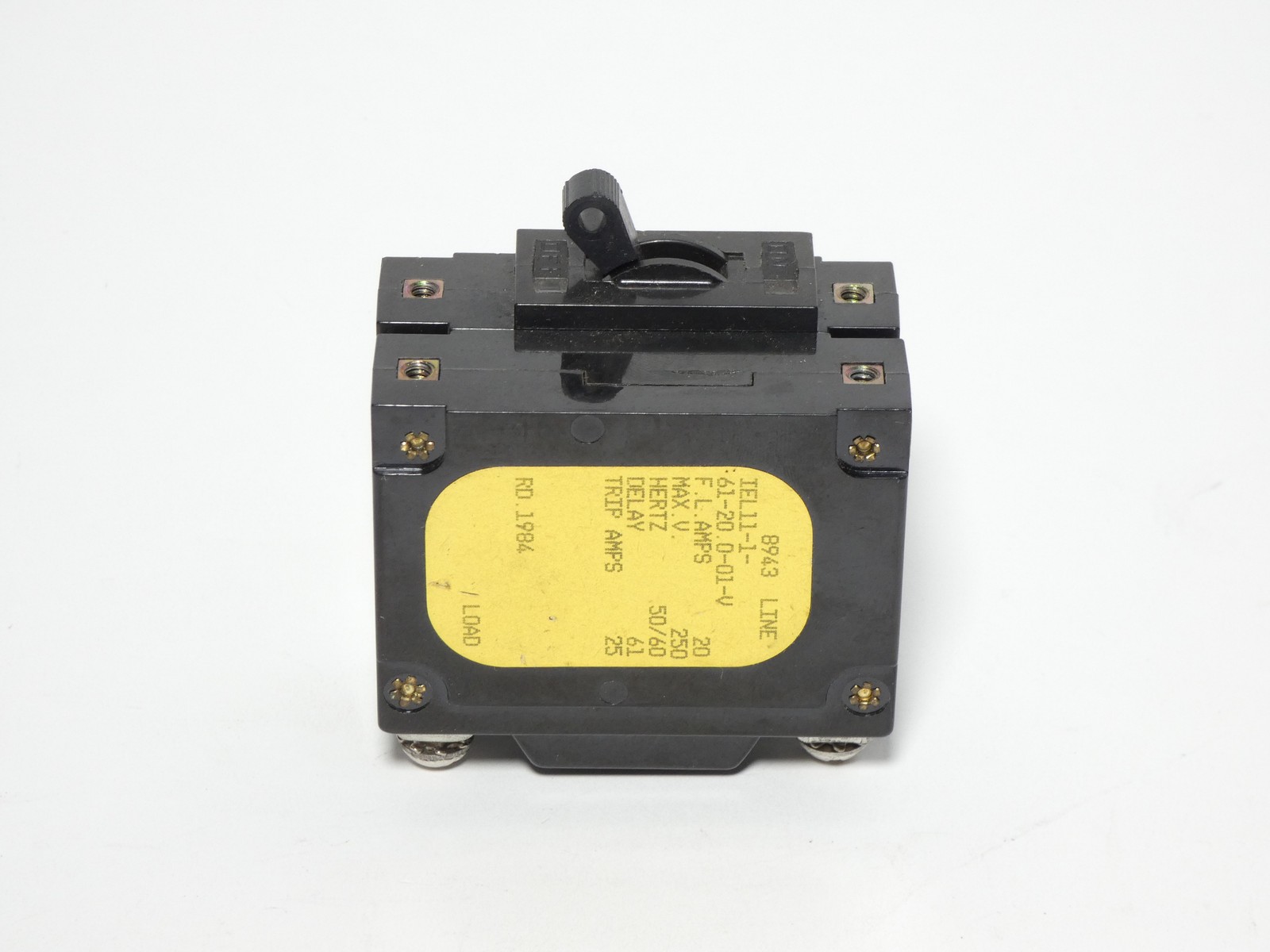 Airpax IEL11-1-61-20.0-01-V Circuit Breaker 2P 20A 250V