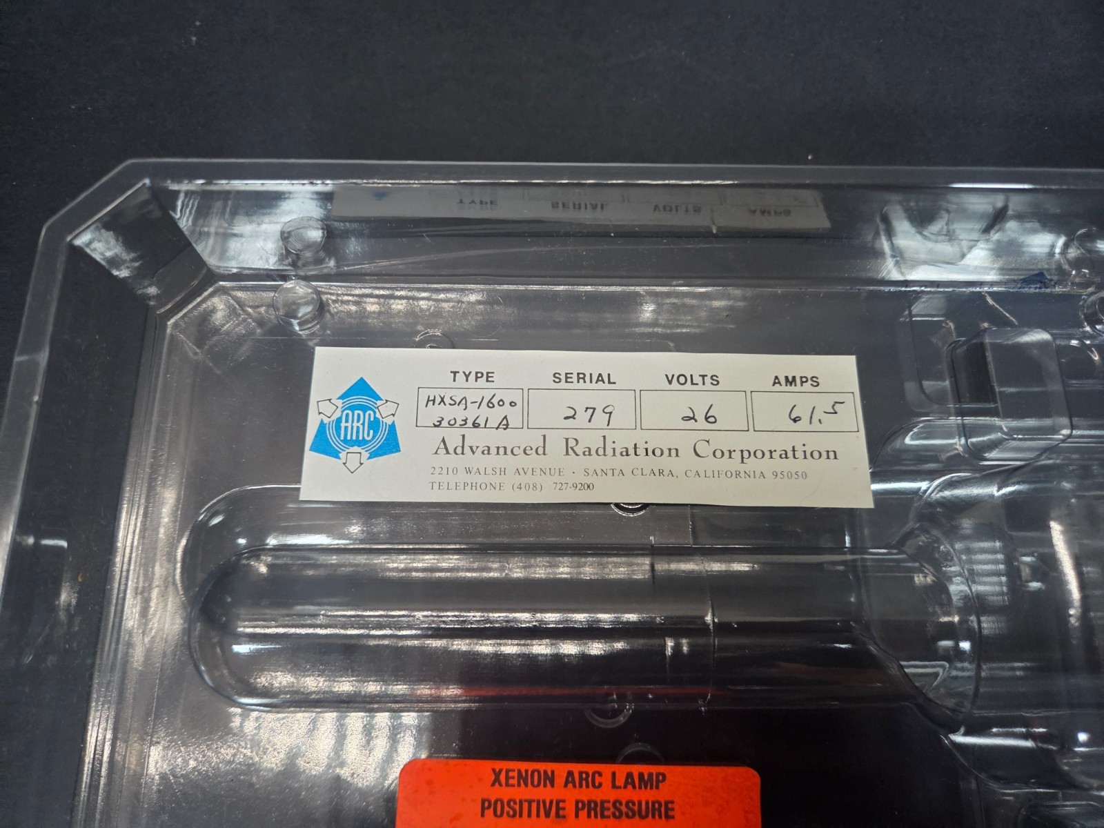 ARC HXSA-1600 High pressure mercury arc lamp in packaging
