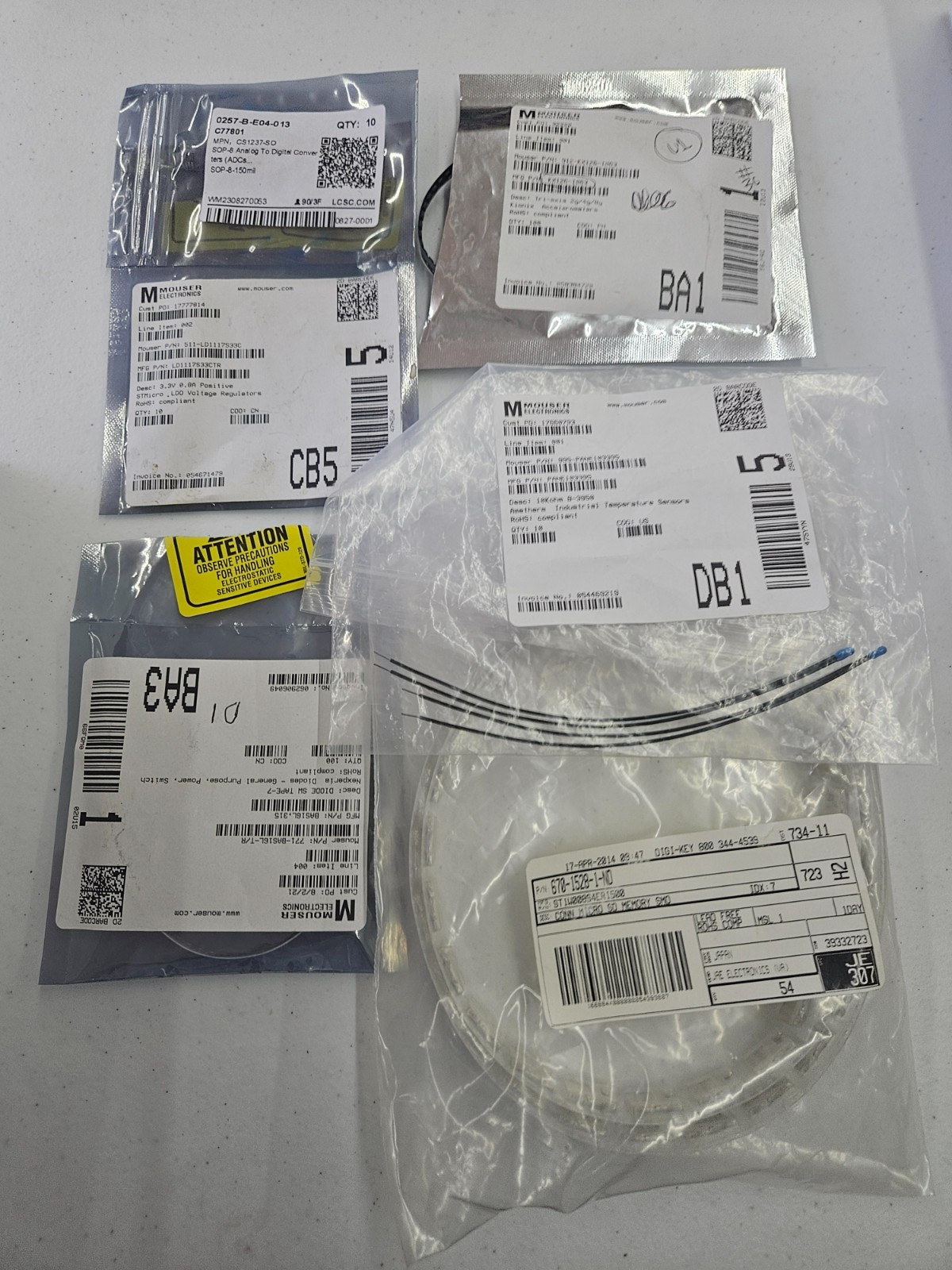 Large Mixed Electronic Components Surplus Lot – New Old Stock