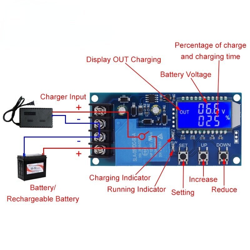 DC 6-60v 30A Storage battery Charging Control Module Protection Board XY-L30A
