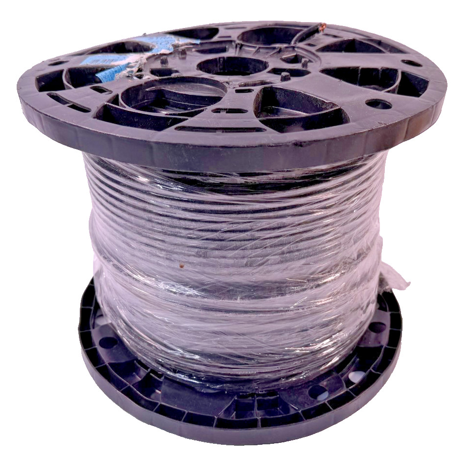 (500FT) Encore Wire 6 AWG THHN Black Stranded SuperSlick Elite 6 Gauge NEW