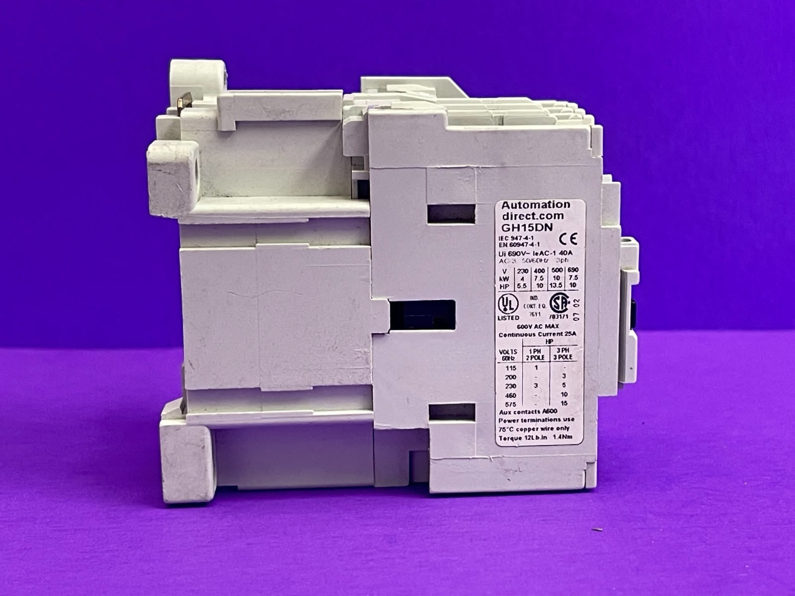 Automation Direct GH15DN Contactor 40A 110/120V 50/60Hz