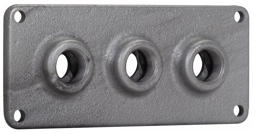 Crouse-Hinds RSP333, 1″, Iron Alloy, Junction Box Conduit Hub Plate, 1Pc