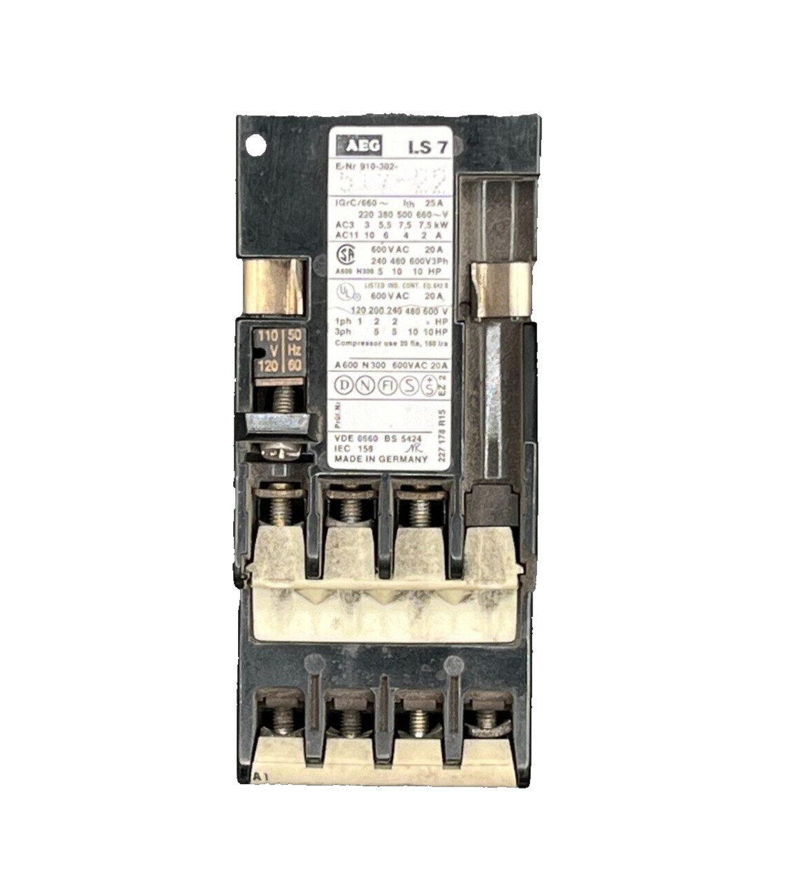 AEG LS7 22E 100/115 VAC 4-Pole Industrial Contactor