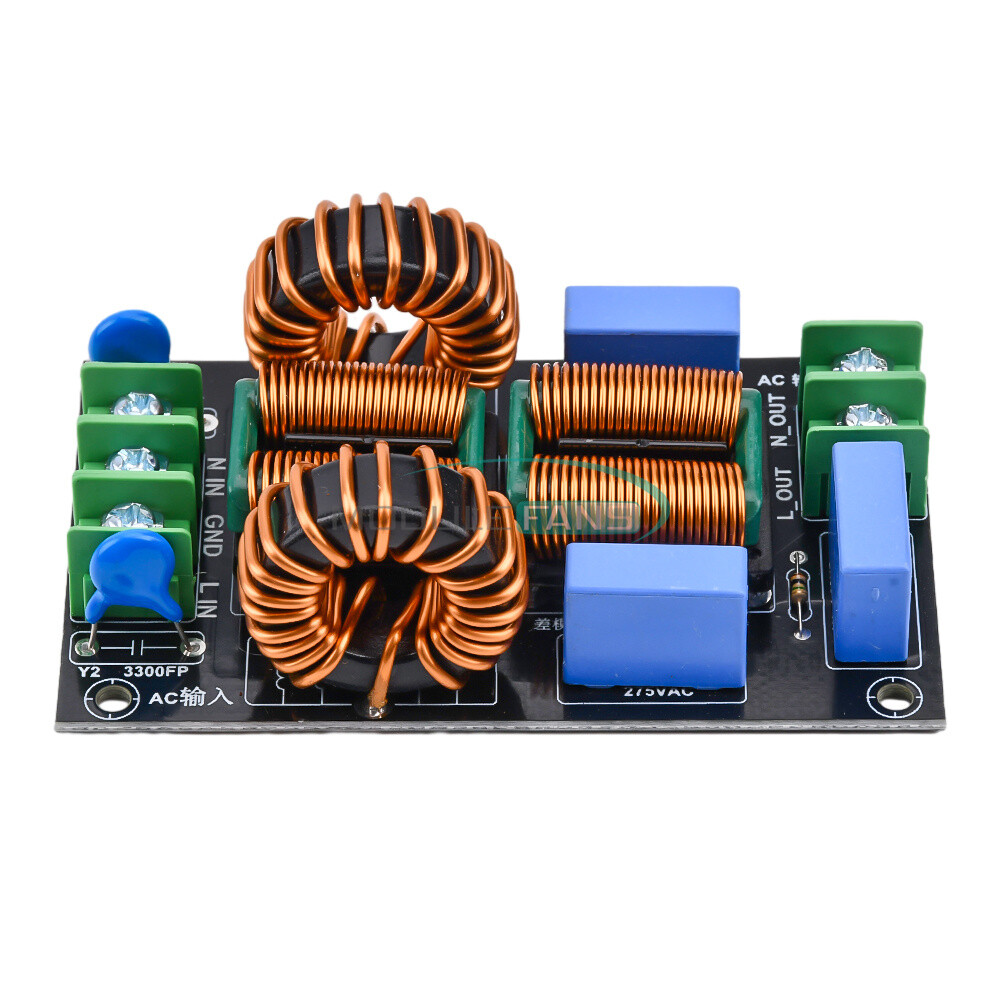 AC110-250V 4/10/20A 3-stage EMI AC Filter Board Audio Power Amplifier Module-