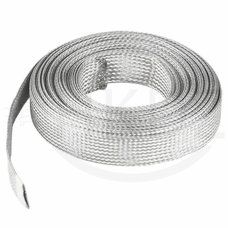 Flat Shield Braided Ground Strap Grounding Tinned Copper Braid Width 4mm – 70mm