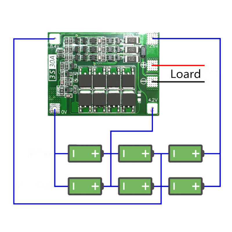 3S 12.6V 30A Li-ion Lithium Battery BMS Protection PCB Board Standard Balance