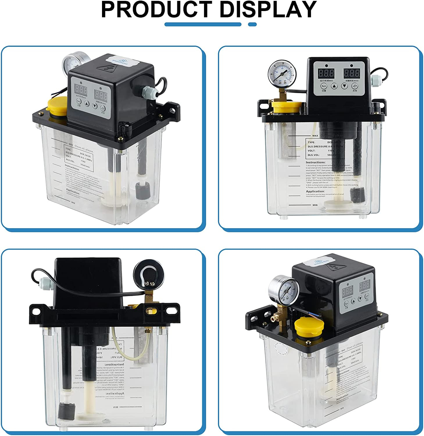 1L/2L Automatic Lubrication Pump 110V Electric CNC Digital Lubricating Oil Pump