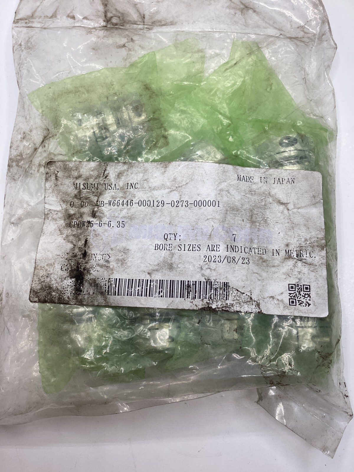 ( QTY 7) Misumi UB-ww66446-000129-0273-000001, Shaft Coupings, Sizes Vary