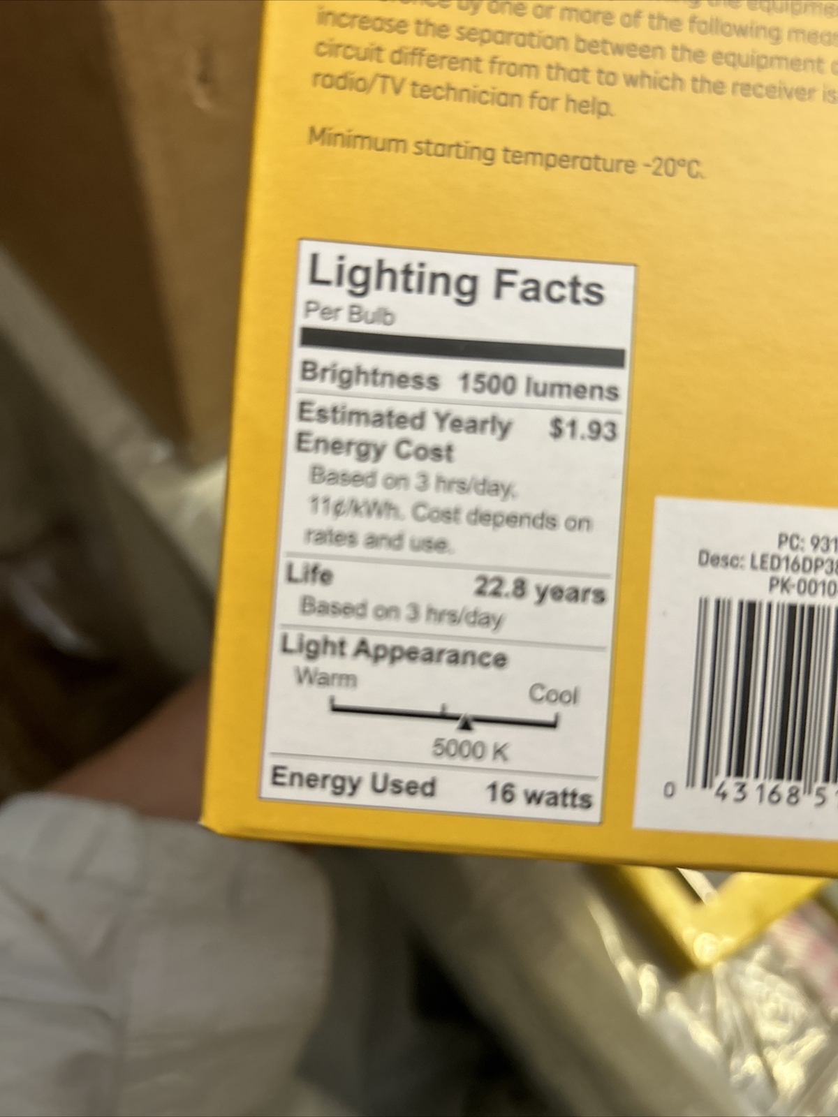 Lot of Three ( 3 ) GE LED 16W PAR38 Bulbs -93128856
