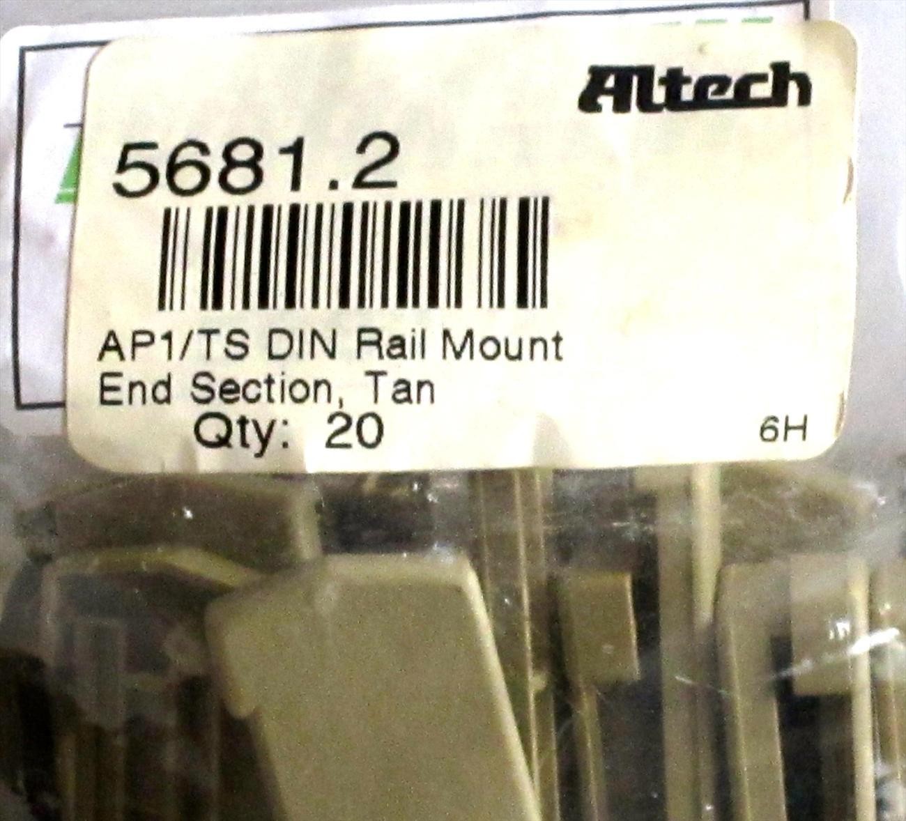 *PACK/20 UNITS* ALTECH 5681.2 5681-2 56812 AP1/TS DIN RAIL MOUNT END SECTION, TA