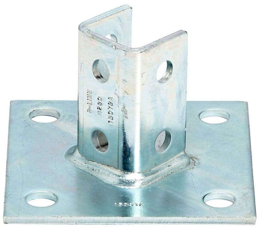 B-Line B280GRN, 3-1/2″ H, 6″ x 6″, GREEN, Centered/Offset, Strut Post Base, 1 pc