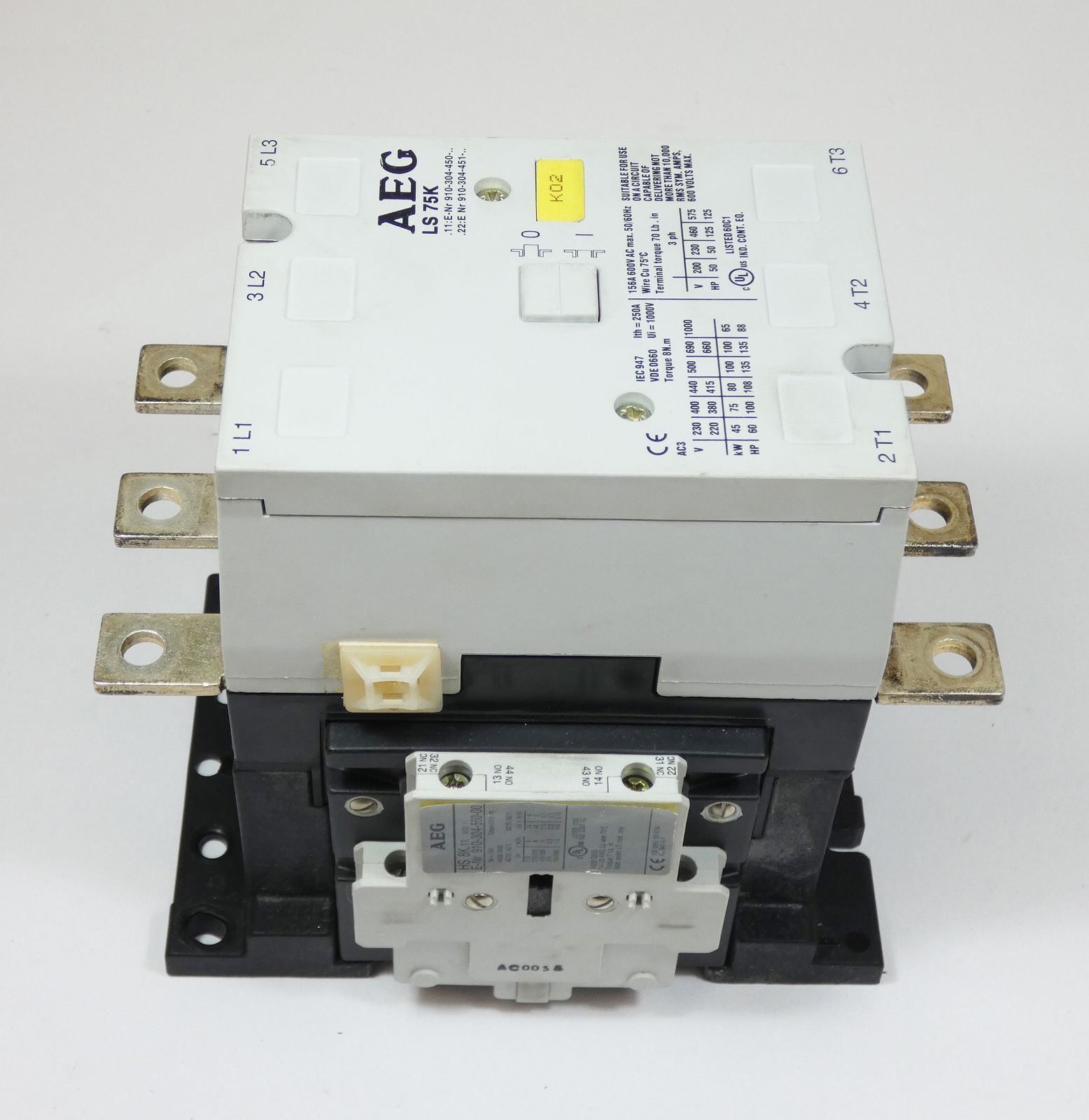 AEG LS 75K LS75K Contactor Coil 230/400V 45/75kW -used-