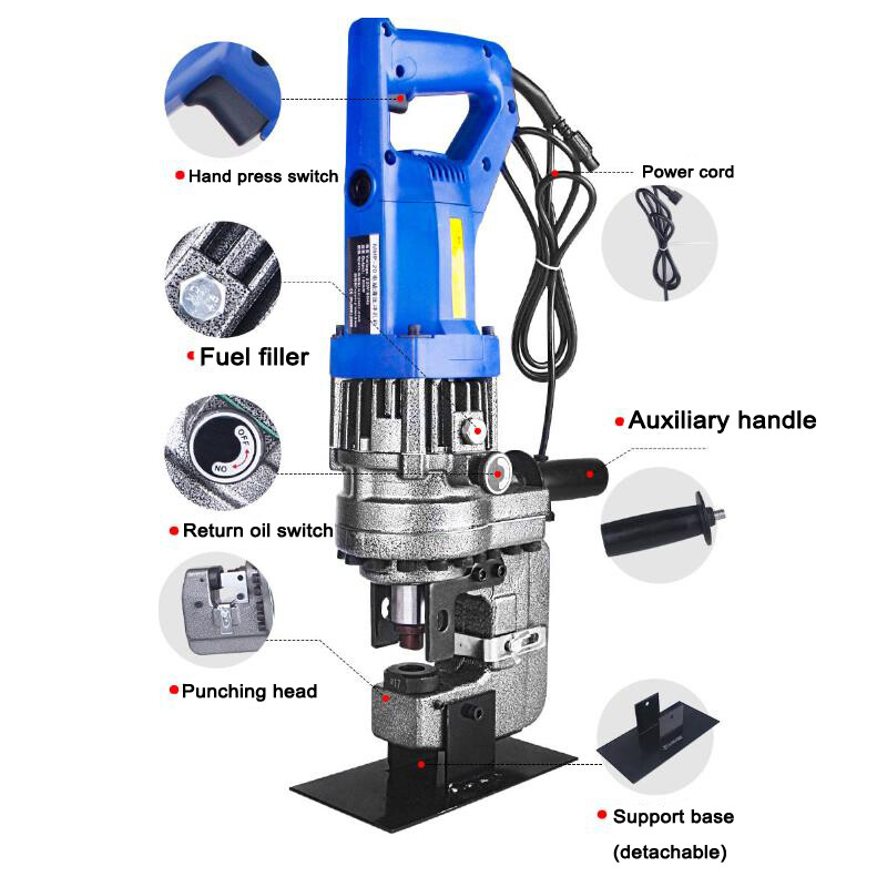 Channel Steel New Electric Hydraulic Hole Puncher MHP-20 Punching Machine Opener