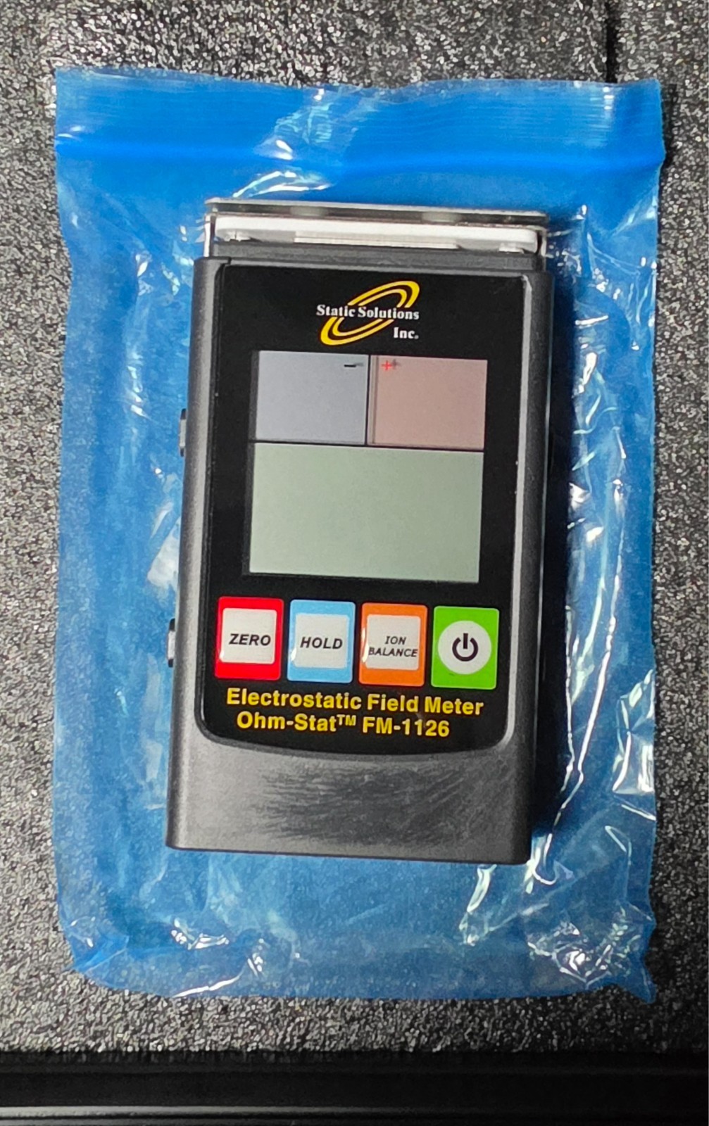 STATIC SOLUTIONS FM-1126 Ohm-Stat Electrostatic Field Meter