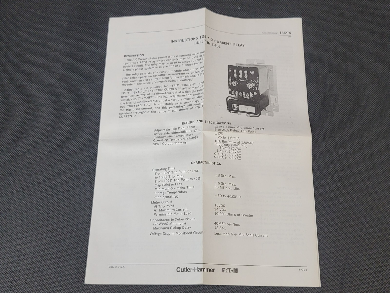 CUTLER-HAMMER D60LT3 / D60LA