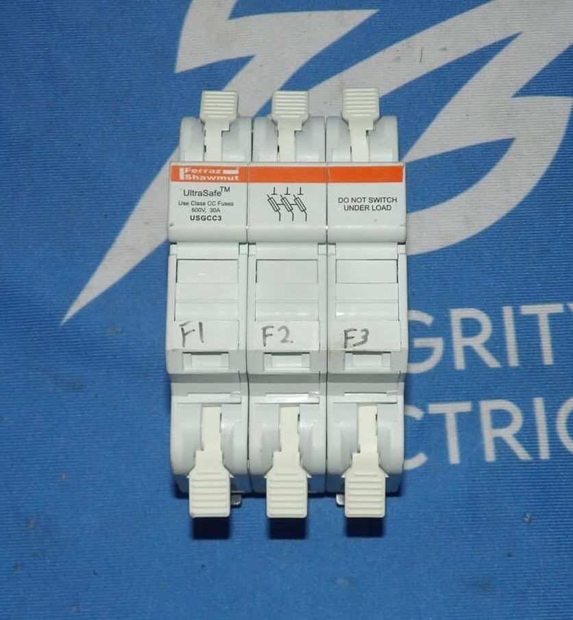 Ferraz USGCC3 30A; 3P; 600VAC Fuse Holder + 1 Year Warranty