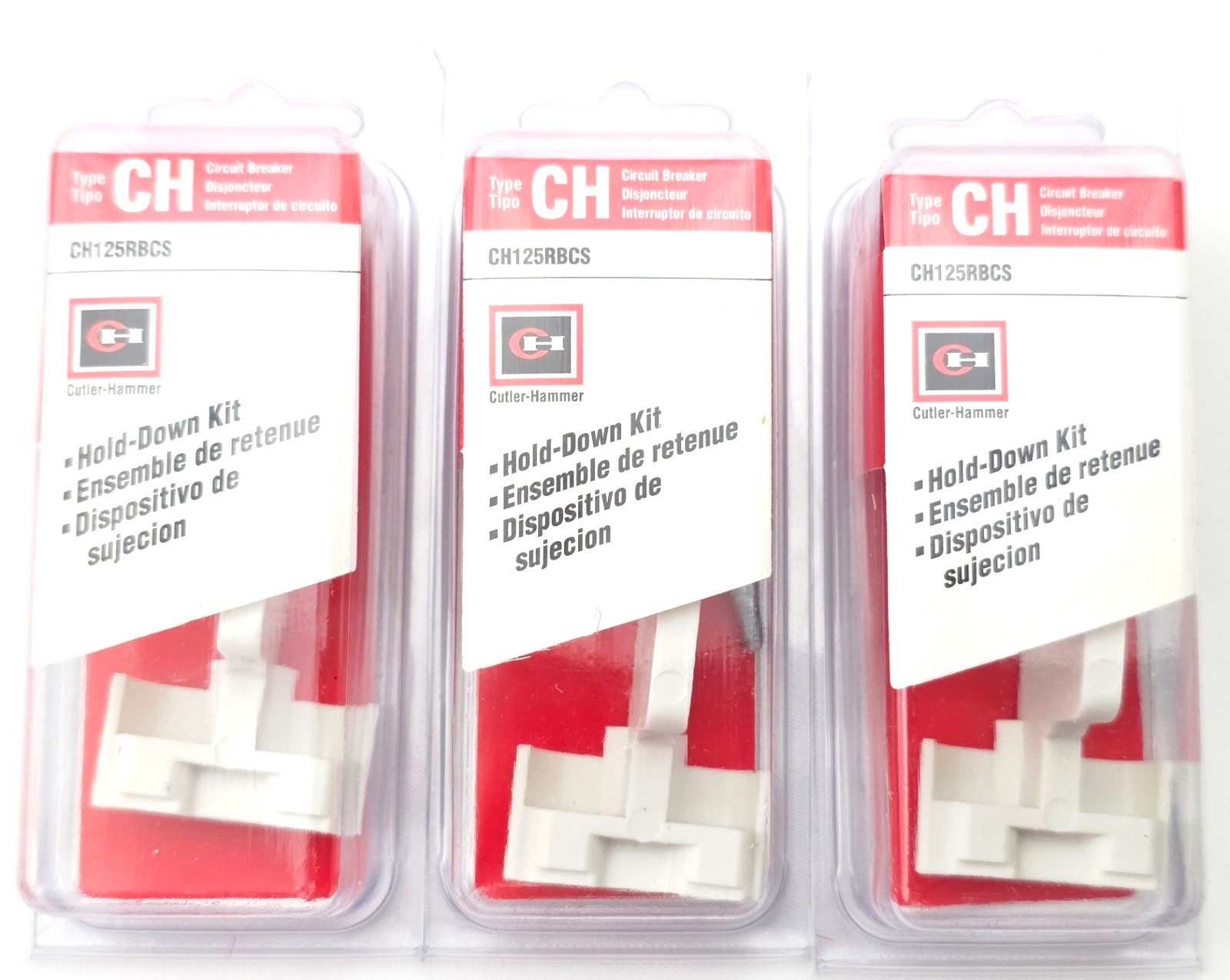 Lot of 3 Cutler Hammer CH125RBCS Hold Down Kits For Type CH Main Circuit Breaker