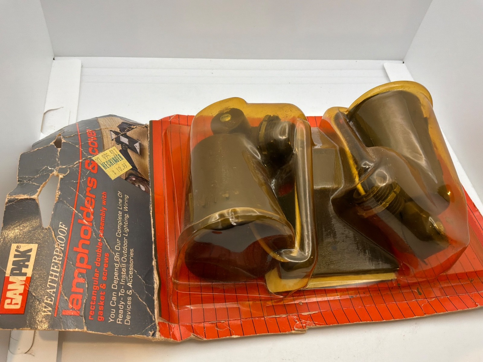 Vintage GAMPAK 16376 Weatherproof Double Lampholder Assembly NOS Sealed