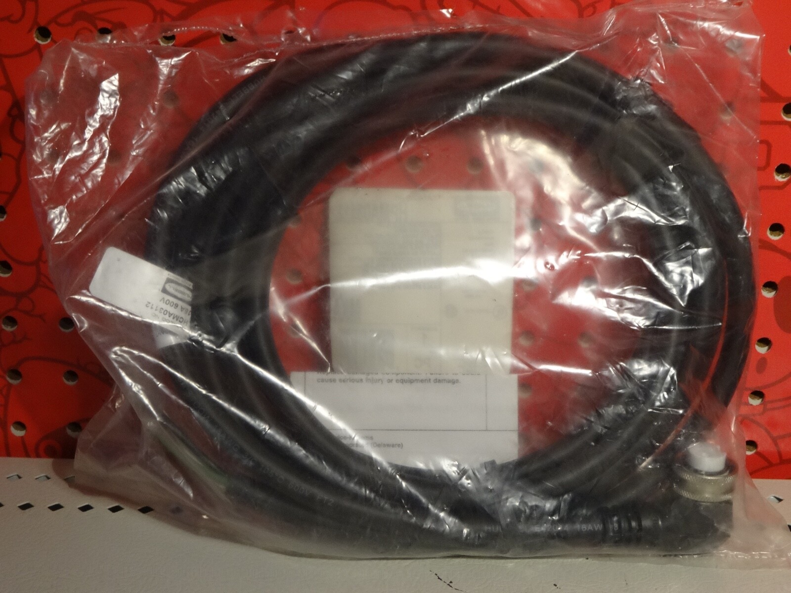 Hubbell 12ft Mini-Quick Female Plug #16 AWG STOOW Cable Assembly 3 pin HCMA03112