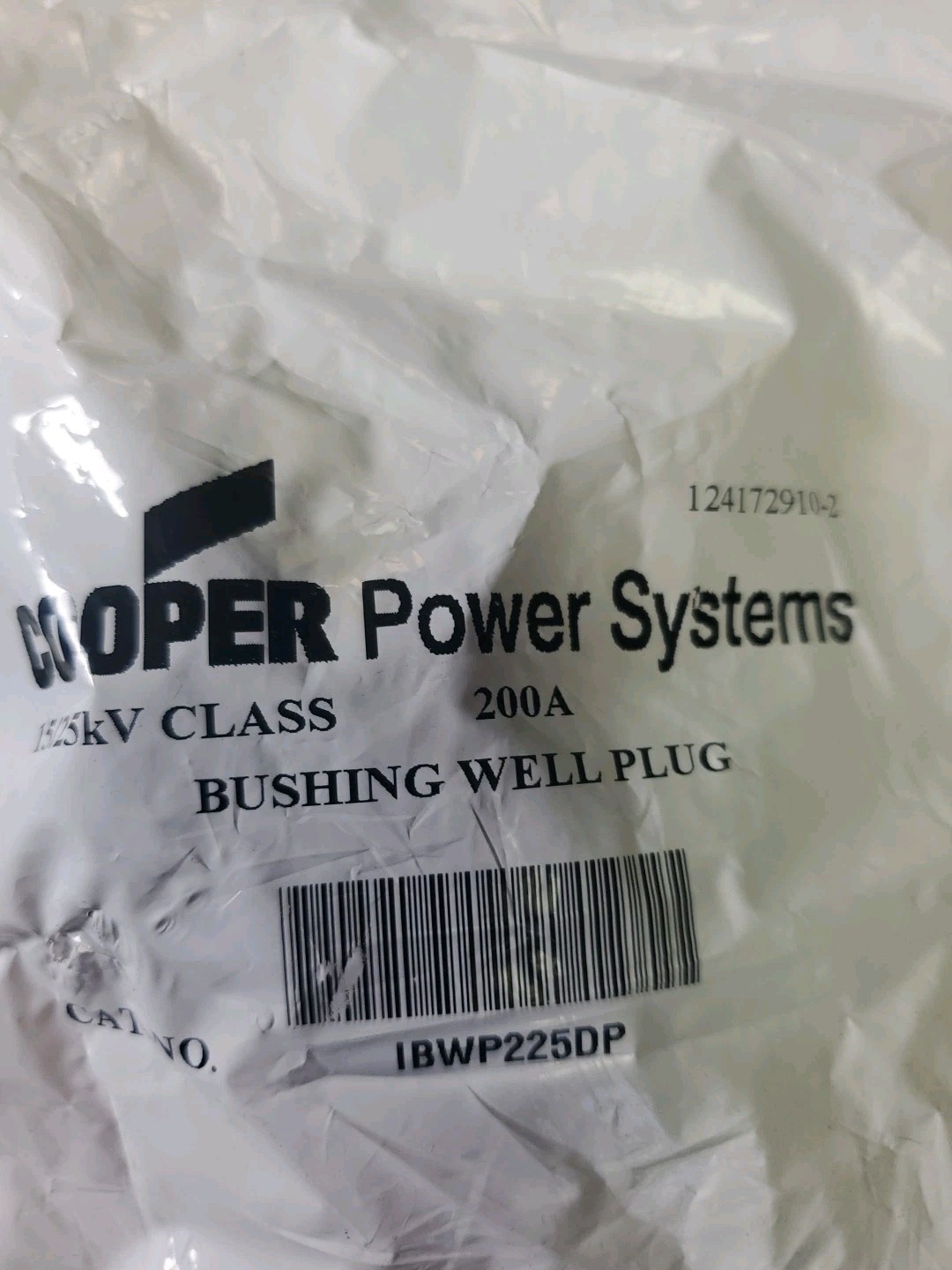 Eaton IBWP225 Bushing Well Plug 200A 15/250KV Class