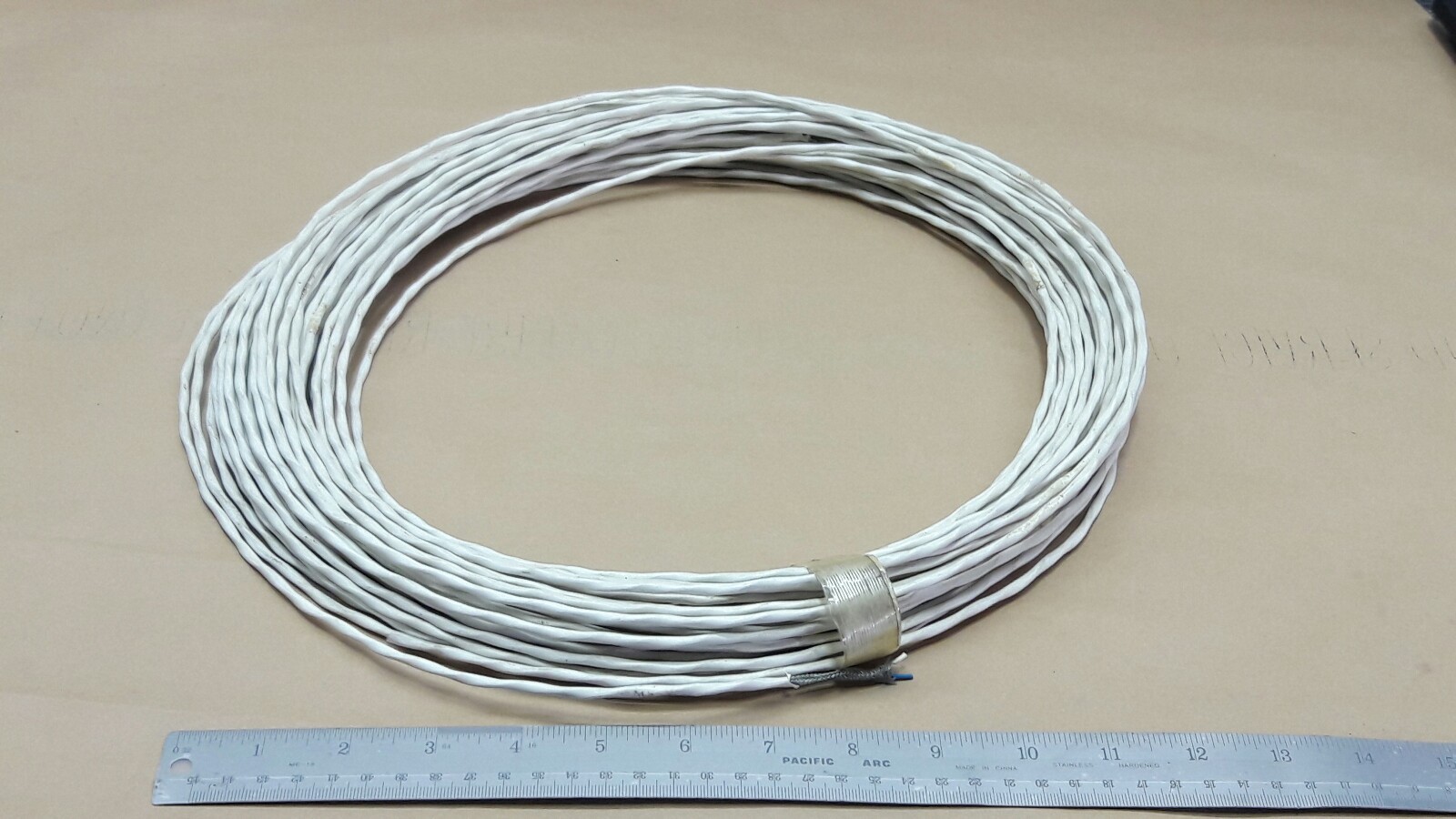 (25 FT) 44A7245-20-6/9-9 White Aircraft Cable (20Awg) 2/C Singles 19S/32Awg 600V